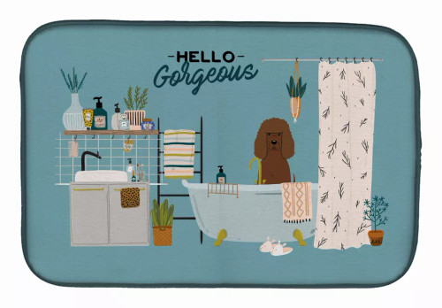 Dog in Bathtub Dish Drying Mat - S000213B001695P020163V024