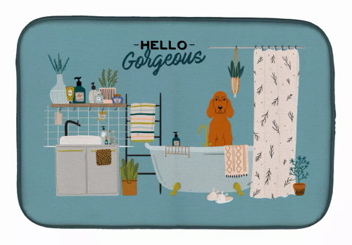 Dog in Bathtub Dish Drying Mat - S000213B001695P020163V025
