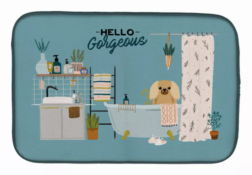 Dog in Bathtub Dish Drying Mat - S000213B001695P020163V035
