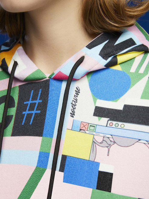 Print Oversized Sweatshirt - N22K-70517-0007Small Print Oversized Sweatshirt - N22K-70517-0007Small