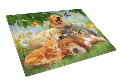 Dog Art Glass Cutting Board Large - PTW2049LCB