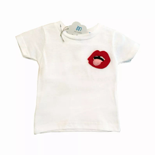 Kids T-shirt - Lips - mi cielo x Donald Robertson - ABCM857 Kids T-shirt - Lips - mi cielo x Donald Robertson - ABCM857