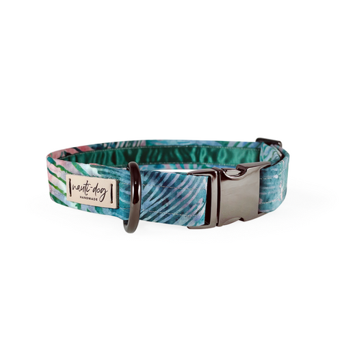 Palmetto Hand-dyed Watercolor Palm Leaf Buckle & Martingale Dog Collar - S002793B002925P000074V056