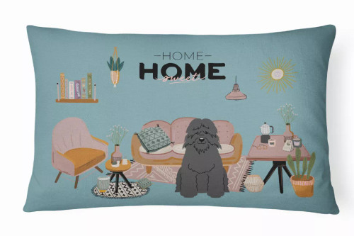 Sweet Home Dog Art Canvas Fabric Decorative Pillow - S000213B001695P020562V000