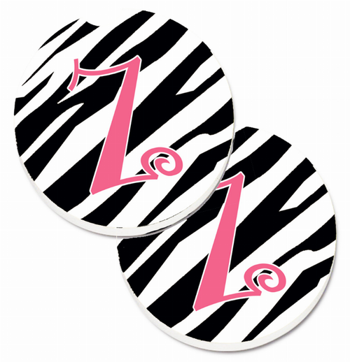Letter Monogram Cup Holder Car Coasters (Set of 2) - CJ1037-ZCARC