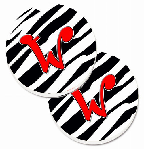 Letter Monogram Cup Holder Car Coasters (Set of 2) - CJ1024-WCARC