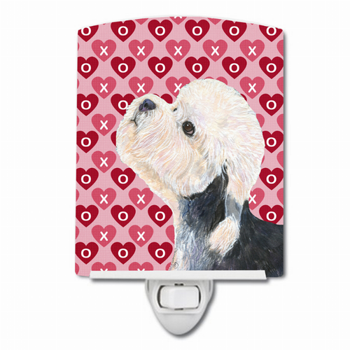 Hearts Love and Valentine's Day Dog Art Ceramic Night Light - S000213B001695P104127V000