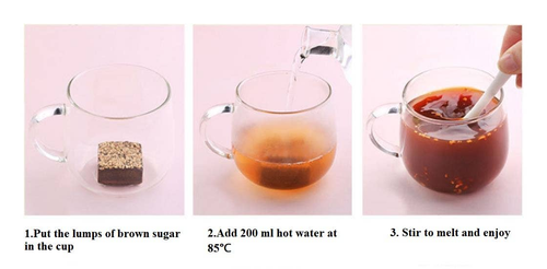 Premium Brown Sugar Cubes with flowers & fruit (3 choices) - BRSGR-RDGJB-SGL