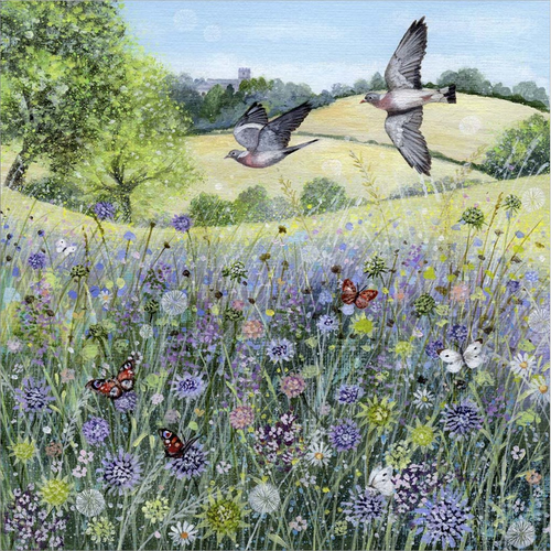 Summer Landscape with Butterflies by Lucy Grossmith, Canvas Art