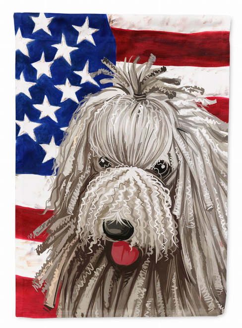 American Flag with Dog Artwork Flag Garden Size - CK6594GF