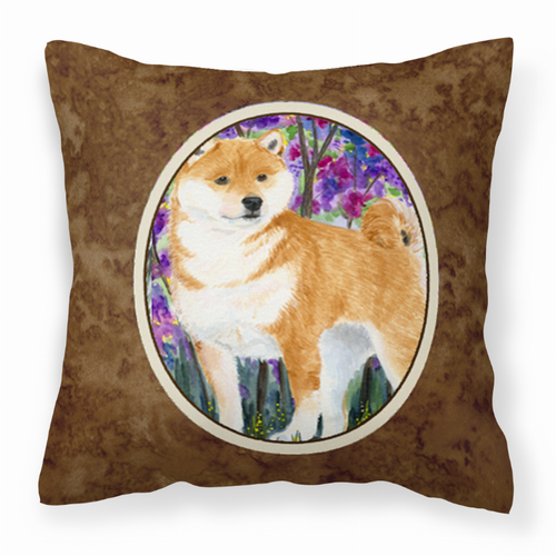 Portrait Artwork with Dog Brown Fabric Decorative Pillow - S000213B001695P022679V000