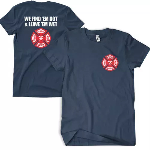 Hot & Wet Men's T-Shirt Navy 2-Sided