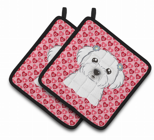Dog XOXO Pair of Pot Holders - S000213B001695P078389V006