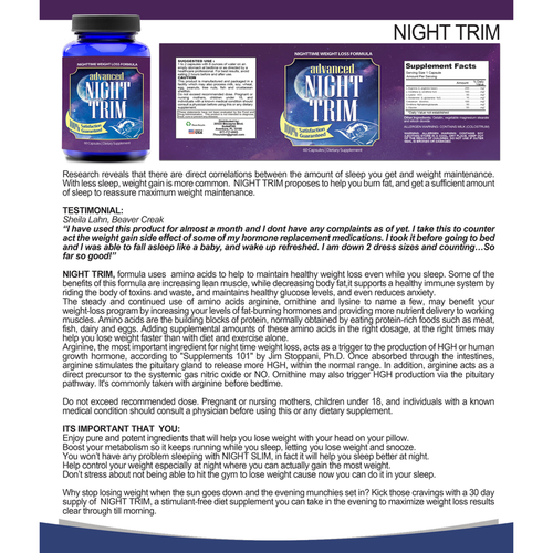 Night Trim Weight Loss Aid (60 Capsules)