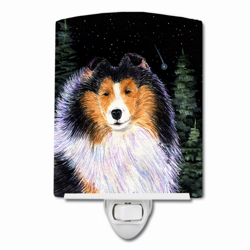 Starry Night Dog Art Ceramic Night Light - S000213B001695P103824V000