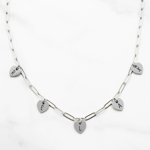 Fully Adjustable Inspirational Heart Charmed Necklaces - PinkBox3-4389