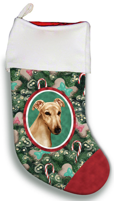 Greyhound Fawn - Best of Breed Christmas Stocking