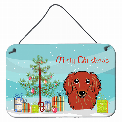 Christmas Tree and Dog Art Wall or Door Hanging Prints - S000213B001695P057967V000