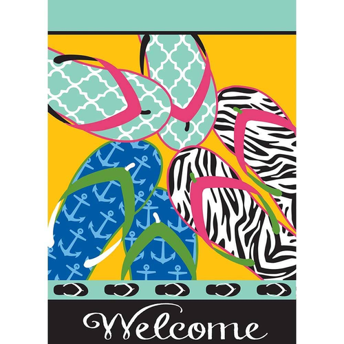 Flip Flops- Welcome Flag