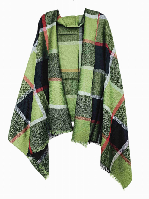 Oversized Plaid Shawl/Scarf - S001913B002354P000438V002 Oversized Plaid Shawl/Scarf - S001913B002354P000438V002