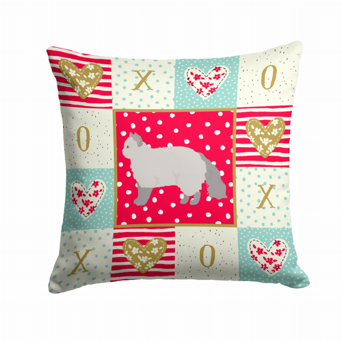 Cat Print Love Fabric Decorative Pillow - CK5702PW1414
