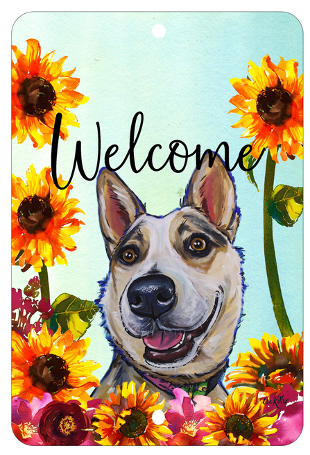 Australian Cattle Dog - Best of Breed Van Gogh Indoor/Outdoor Aluminum Sign