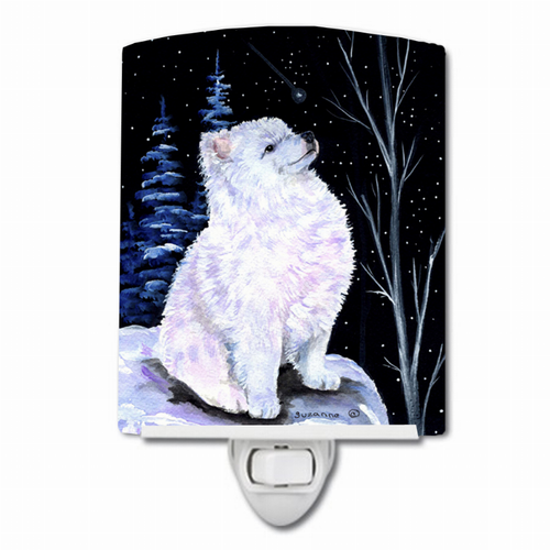 Starry Night Dog Art Ceramic Night Light - S000213B001695P103750V000