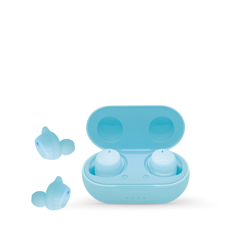 TWS Rubberized Sport Sweat Resistant Earbuds - Blue
