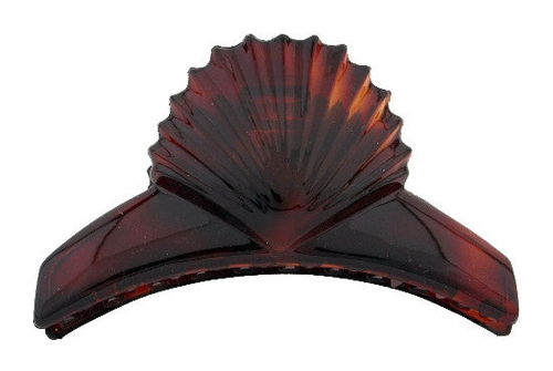 Large French Scallop Top Tortoise Shell Hair Claw - 2631-01