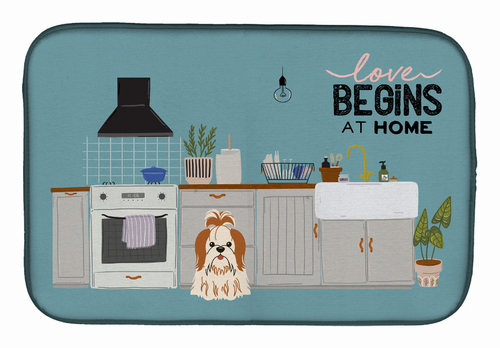 Dog Kitchen Scene Dish Drying Mat - S000213B001695P020170V028