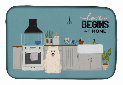 Dog Kitchen Scene Dish Drying Mat - S000213B001695P020170V009