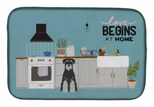 Dog Kitchen Scene Dish Drying Mat - S000213B001695P020170V013