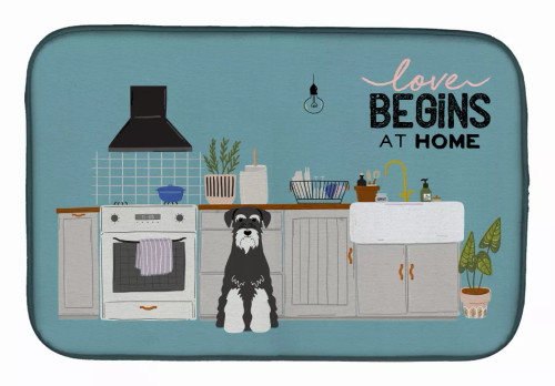 Dog Kitchen Scene Dish Drying Mat - S000213B001695P020170V012