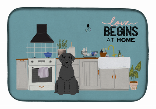 Dog Kitchen Scene Dish Drying Mat - S000213B001695P020170V025