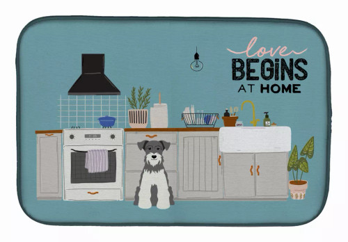 Dog Kitchen Scene Dish Drying Mat - S000213B001695P020170V023