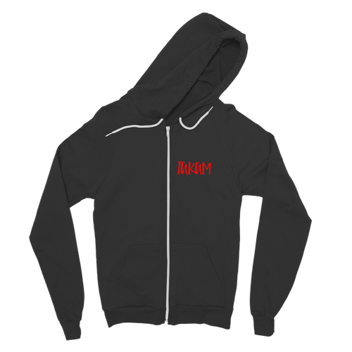 IAKAM Red Classic Adult Zip Hoodie - DTG-JH050-BLACK-S-1