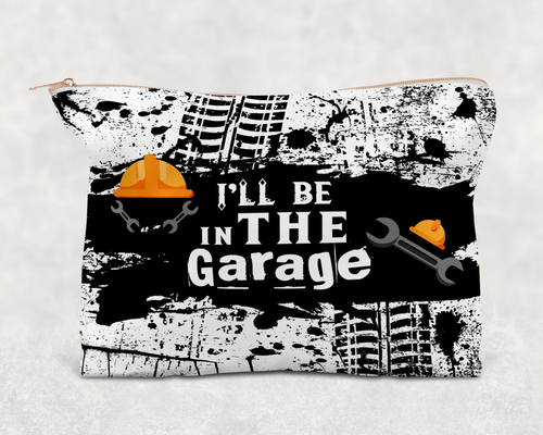 I'll Be In The Garage  Printed Canvas Zipper Bag