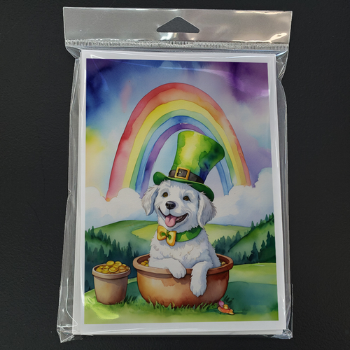 Kuvasz St Patrick's Day Greeting Cards Pack of 8
