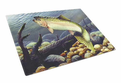 Fish Art Glass Cutting Board Large - S000213B001695P000301V023