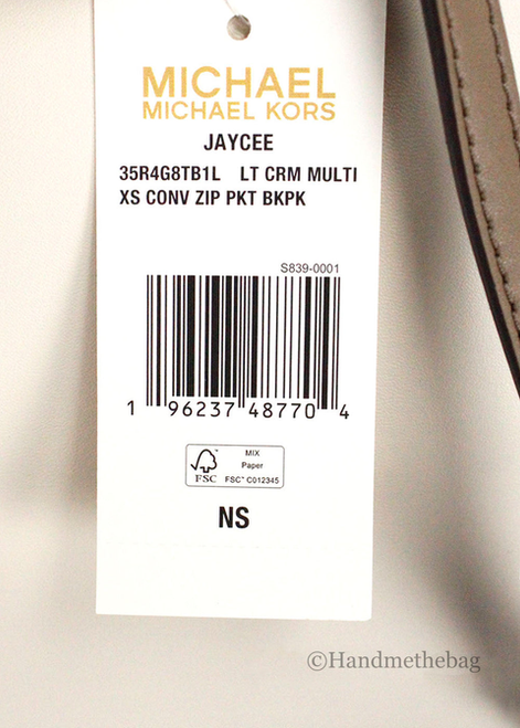 Michael Kors Jaycee Mini Light Cream Pocket Backpack Michael Kors Jaycee Mini Light Cream Pocket Backpack