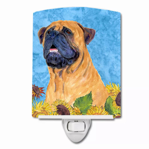 Dog in Summer Flowers Ceramic Night Light - S000213B001695P104668V000