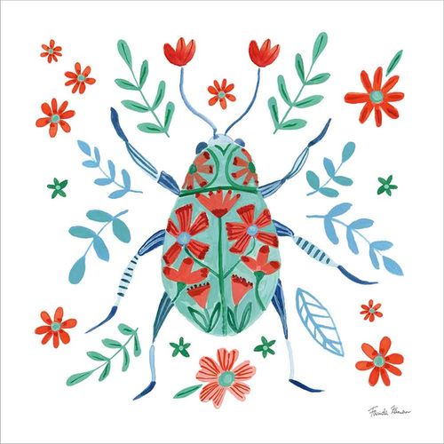 Folk Beetle II by Farida Zaman, Canvas Art - C1087595-0120000-ACAAAMA