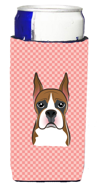 Checkerboard Design with Dog Ultra Hugger for slim cans - S000213B001695P044476V000