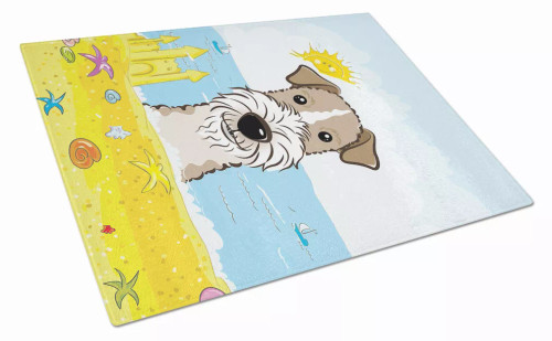 Summer Dog Art Glass Cutting Board Large - S000213B001695P061349V023