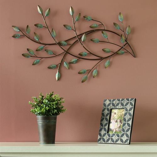 Patina Blowing Leaves Wall Decor