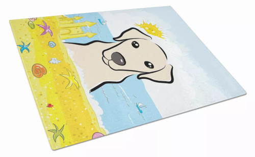Summer Dog Art Glass Cutting Board Large - S000213B001695P061349V012