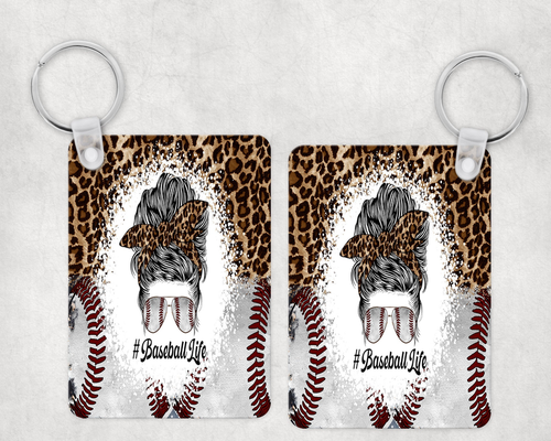 Baseball Life Leopard Print|Keychain Baseball Life Leopard Print|Keychain