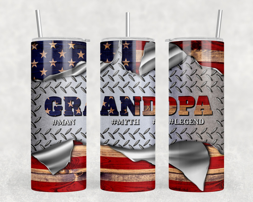 grandpa 20 oz Steel Tumbler With Or Without Bluetooth Speaker