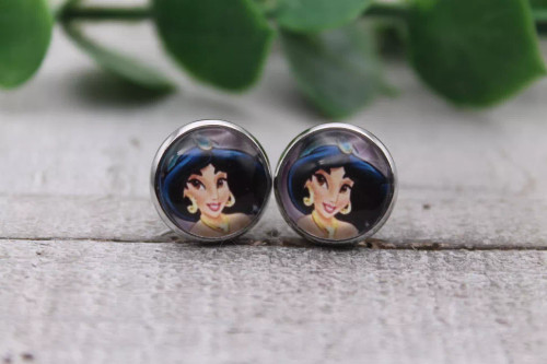 Jasmine | Glass Stud Earrings | Hypoallergenic Jasmine | Glass Stud Earrings | Hypoallergenic