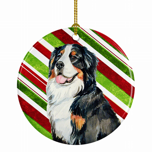 Dog and Christmas Candy Ceramic Ornament - S000213B001695P028143V026